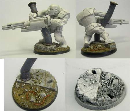 Round Ogrymn base plus figure